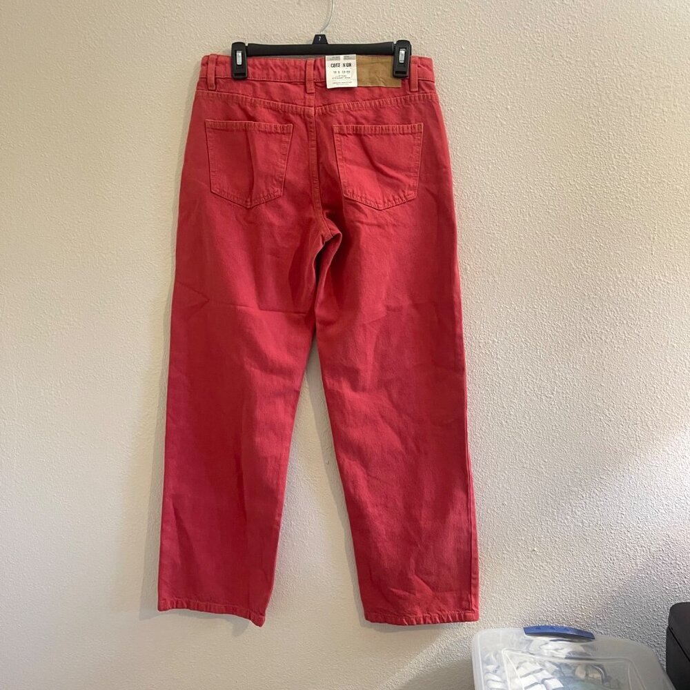 NWT COTTON ON Women's Low Rise Straight Jeans in Rust Red - Picture 3 of 3